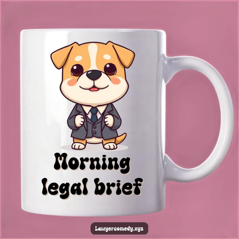 Funny Dog Lawyer Mug: Polite Canine Counsel for Coffee Lovers