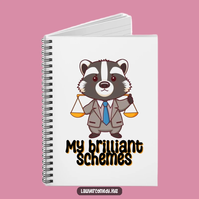 Funny Badger Lawyer Notebook: Dapper Badger Scales Journal Gift