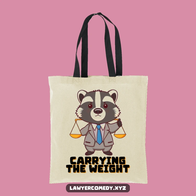 Funny Badger Lawyer Tote Bag: Stylish Suit Badger Scales Carry-All